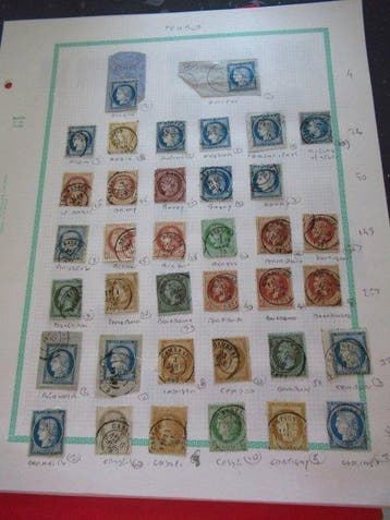 Frankrijk - Zeldzame studies van poststempels tot op heden, Gestempeld