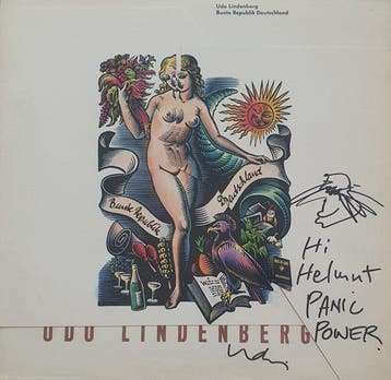 Udo Lindenberg (1946) - Signed & Painted; Bunte Republik