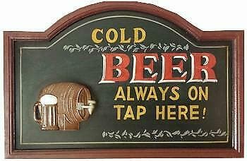 Cold beer always on tap pubbord, Verzamelen, Merken en Reclamevoorwerpen, Nieuw, Verzenden