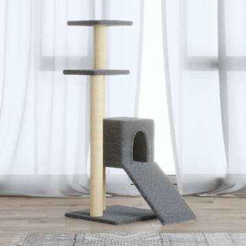 vidaXL Kattenmeubel met sisal krabpalen 92 cm lichtgrijs, Verzenden, Nieuw