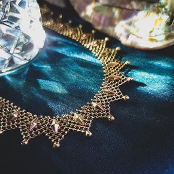 Gouden fantasie schakelketting, Ophalen of Verzenden, Gebruikt, Goud, Goud