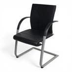 Ahrend 350 vergaderstoel, lederen bekleding, zwart-alu, Vergader- of Presentatieruimte, Ophalen of Verzenden, Gebruikt, Stoel