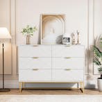 Commode - Dressoir - Ladekast - 100x34x73,5 cm - Wit - UEV, Huis en Inrichting, Kasten | Dressoirs, Verzenden, Zo goed als nieuw