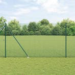 vidaXL Gecombineerd draadhek met spikes Staal Groen Mesh, Verzenden, Nieuw, IJzer