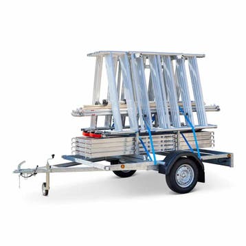 Steigeraanhanger Basic met ALX rolsteiger 135 x 10,2m wh, Verzenden, Nieuw, Rolsteiger of Kamersteiger, 5 meter of hoger