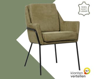 Leren eetkamerstoel Mix, Huis en Inrichting, Stoelen, Bohemian, Industrieel, Modern, Scandinavisch, Nieuw, Leer, Ophalen of Verzenden