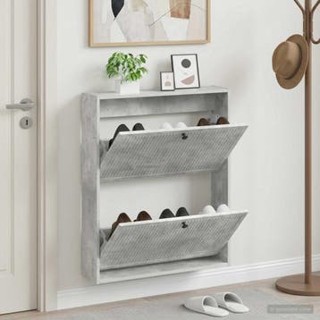 vidaXL Wandgemonteerde Schoenkast EDE 71 x 17 x 86 cm, Verzenden, Nieuw