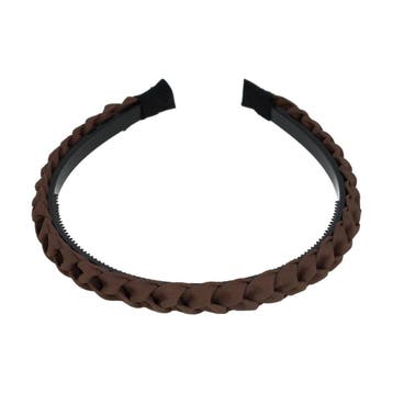 Haarband Diadeem 1.5cm – Gevlochten – Effen Stof –, Nieuw