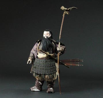 Emperor Jimmu Warrior Doll with Golden Kite, Armour, Bow and