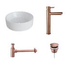 Sani Royal Keramische Waskomset Viola Brons, Nieuw