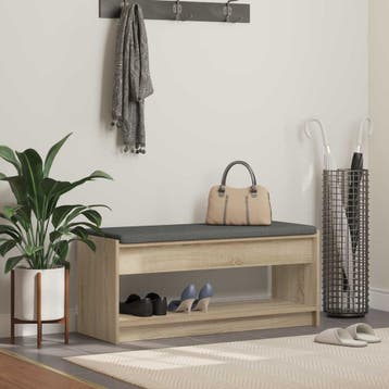 vidaXL Halbank Sonoma Eiken 103 x 38 x 45 cm, Verzenden, Nieuw