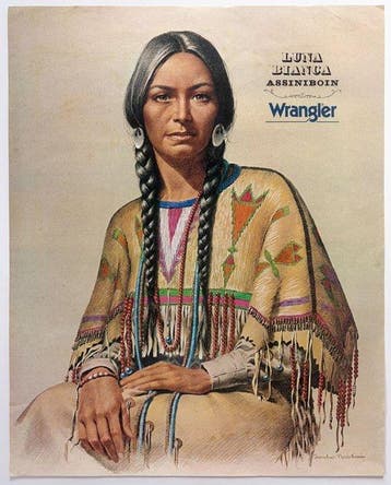 S. Nardini - Wrangler “Luna Bianca – Assiniboin” 60x48 cm -, Antiek en Kunst