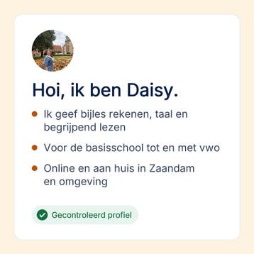 Bijles rekenen en taal voor de basisschool in Zaandam, Privéles, Bijles