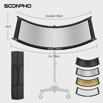 U-vormige Studio Reflector 4-in-1 (Goud/Zilver/Wit/Zwart) -, Verzenden, Nieuw