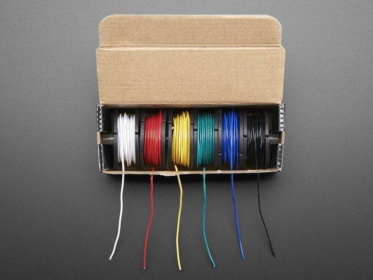 Hook-up Wire Spool Set - 22AWG Solid Core - 6 x 25 ft Ada..., Hobby en Vrije tijd, Elektronica-componenten, Verzenden