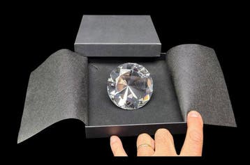 Curiosity Cabinet - Huge transparent cut crystal in its
