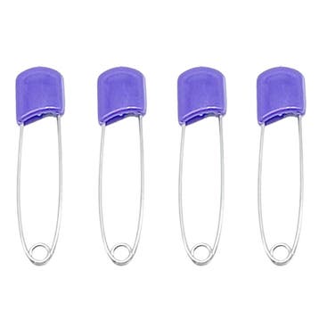 Fako Bijoux - 4 Veiligheidsspelden Met Beschermkap -, Sieraden, Tassen en Uiterlijk, Broches, Verzenden, Nieuw