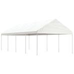 vidaXL Prieel met dak 8,92x4,08x3,22 m polyetheen wit, Tuin en Terras, Verzenden, Nieuw