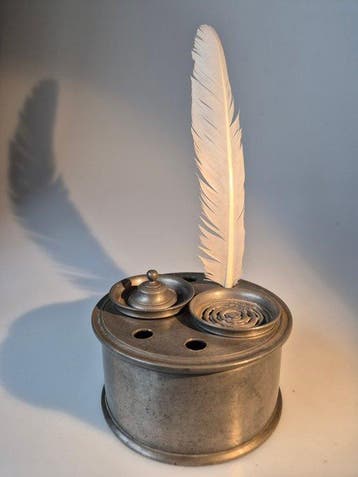 Johannes Daniël Druy ca. 1795 - Inktpot - Tin