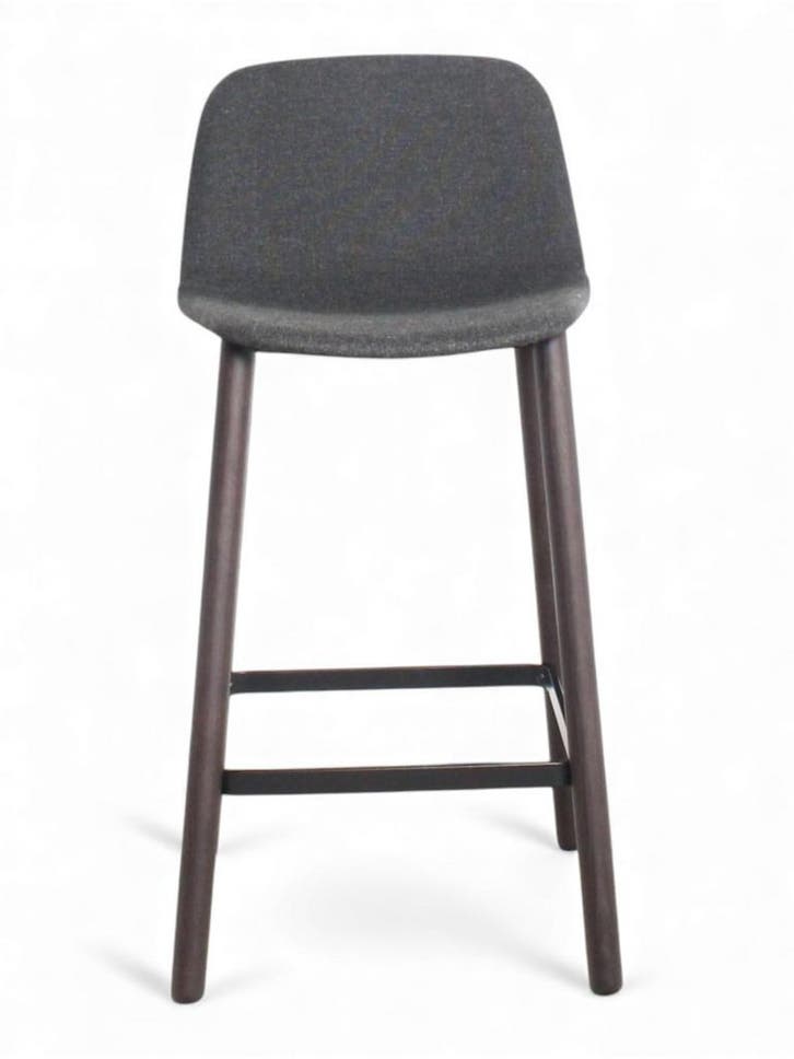 Viccarbe Maarten Plastic counterstoel, upholstered, eiken..., Huis en Inrichting, Stoelen, Overige kleuren, Gebruikt, Ophalen of Verzenden