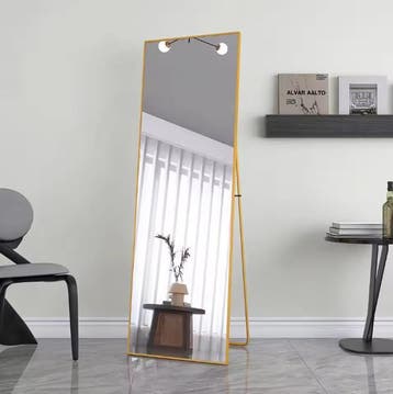 Vloerspiegel 165×60 cm met Goudkleurig Aluminium Frame, Verzenden, Nieuw