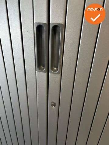 Roldeurkast Aspa - 160x120x45cm - Antraciet, Werkplek, Ophalen of Verzenden, Gebruikt, Kast