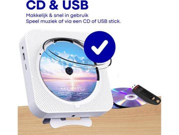 Vizual CD Speler met Radio & Bluetooth - Draagbare CD Speler, Verzenden, Nieuw