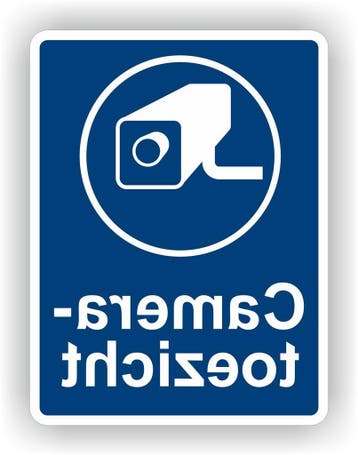 Camera toezicht spiegelbeeld raamsticker (sp.107.75), Verzenden, Nieuw, Overige typen