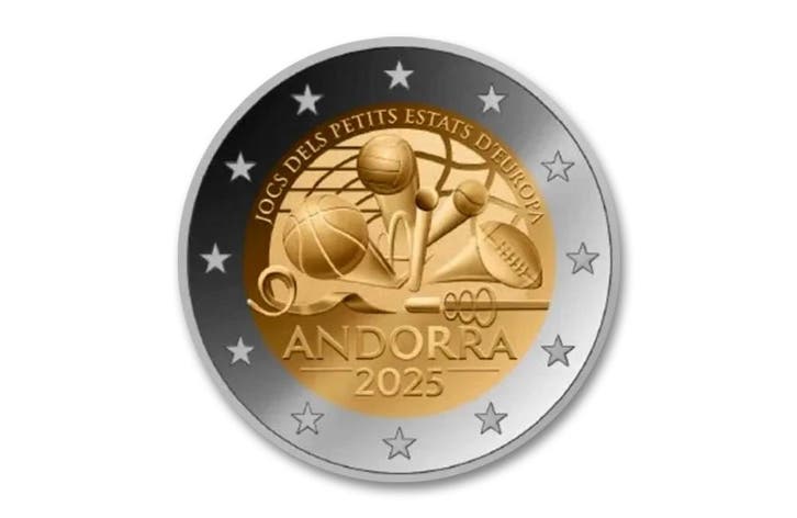 2 euro Spelen van de kleine staten van Europa 2025 - Andorra, Postzegels en Munten, Munten | Europa | Euromunten, Verzenden