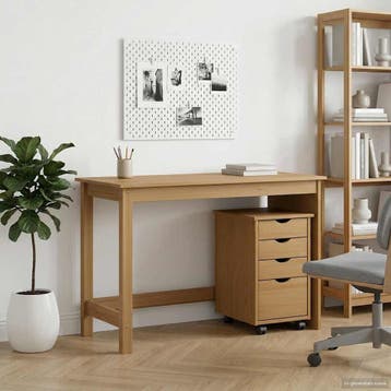 vidaXL Bureau Kas Set 2 st HoningBruin Massief grenenhout, Verzenden, Nieuw