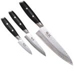Yaxell Tsuchimon Messenset – 3-delig – Koksmes 20 cm, Un, Ophalen of Verzenden, Nieuw, Overige materialen, Bestekset