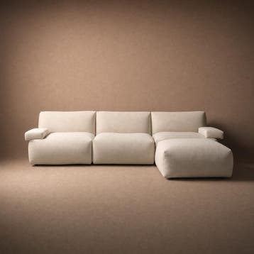 *WOONWINKEL* Modulaire Bank Met Hocker Creme, Verzenden, Nieuw