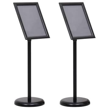 vidaXL Posterstandaards 2 st Zwart 32.7 x 24 x 108 cm, Verzenden, Nieuw