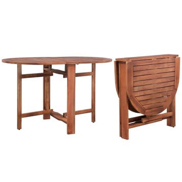Ovale Tuintafel Inklapbaar - Acaciahout | Tweedekansje OP=OP, Tuin en Terras, Tuintafels, Ophalen of Verzenden, Zo goed als nieuw