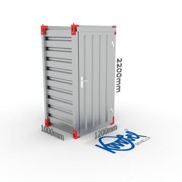 Bouwcontainer opslagcontainer 1x1,2x2,2m (LxBxH)