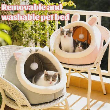 Schattig Cartoon Katten- en Hondenhok - Opvouwbaar, Wasbaar, Verzenden, Nieuw