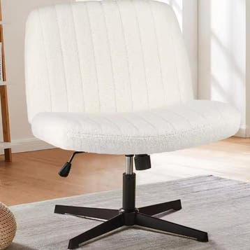 Brede Draaibare Bureaustoel – Modern Design Japandi Stoel, Huis en Inrichting, Stoelen, Verzenden, Nieuw, Leer