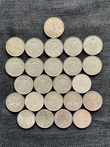België. Leopold III. Lot 24 stuks, 934–1958 20 en 50 frank,
