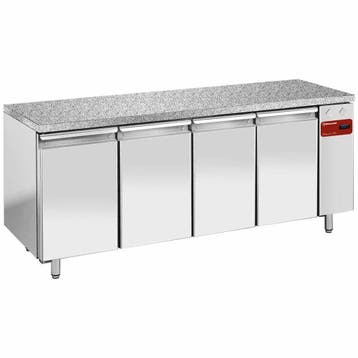 Koeltafel, gevent., 4 deuren EN 600x400 - Top in graniet (zo, Verzenden, Nieuw in verpakking, Koelen en Vriezen