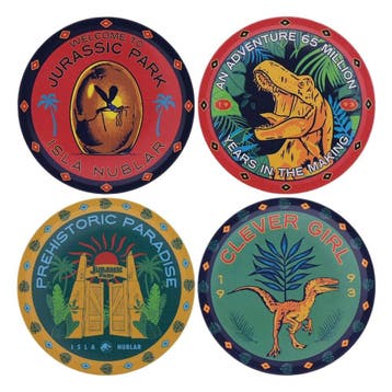 Jurassic Park Onderzetters (4x), Ophalen of Verzenden, Nieuw