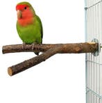 Natuurlijke Houten Vogel Zitstok met Platform voor Vogelkooi, Verzenden, Nieuw