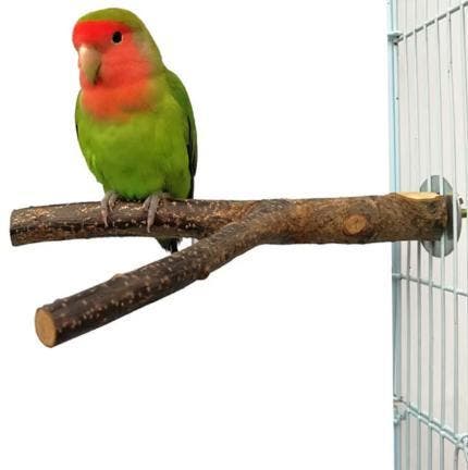 Natuurlijke Houten Vogel Zitstok met Platform voor Vogelkooi, Dieren en Toebehoren, Vogels | Toebehoren, Nieuw, Verzenden