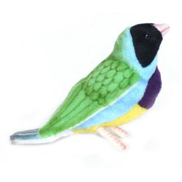 Hansa pluche Gouldamadine knuffel - tropische vogel - 11 cm, Verzenden, Nieuw