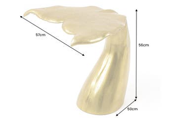 Bijzettafel WILDLIFE WALFLOSSE 60cm goud - 48067, Ophalen of Verzenden, Nieuw