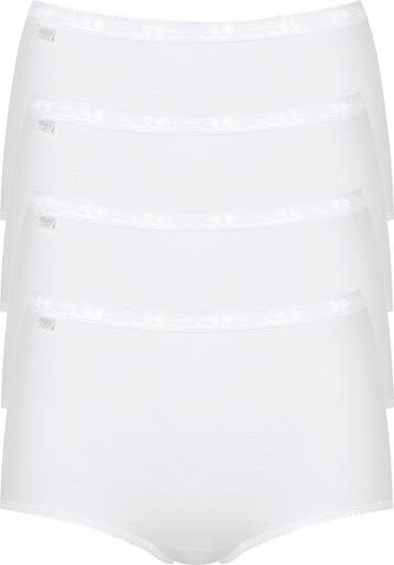 sloggi Maat 44 Basic+ Dames Maxi slip - 4-pack - Wit, Verzenden