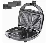 Contactgrill tosti , wafels en grillen Zwart/Zilver 800W, Witgoed en Apparatuur, Kookplaten, Verzenden, Nieuw