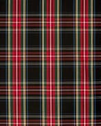 Gabardine Schotse Ruit Zwart, Nieuw, Zwart