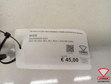 VW Polo GTI 2021-2025 Origineel! Remklauw Rechts Achter, Ophalen, Gebruikt, Volkswagen