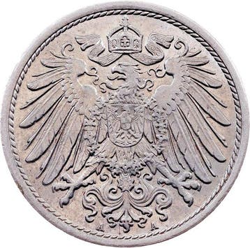 Duitsland. Wilhelm II. 10 Pfennig 1905 (Zonder minimumprijs)