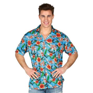 Hawaii Blouse Tropical Blauw, Ophalen of Verzenden, Nieuw